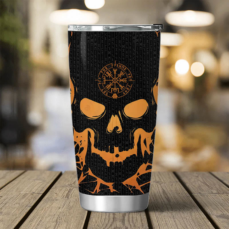 WorldNorse Vegvisir Warrior's Creed Valknut Becher