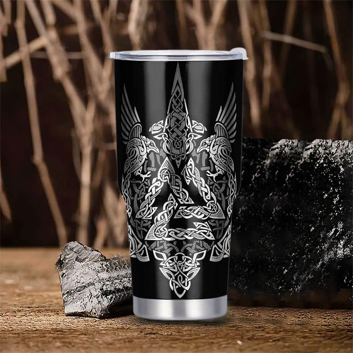 WorldNorse Wolf Hammer Raven Valknut Wikinger Becher