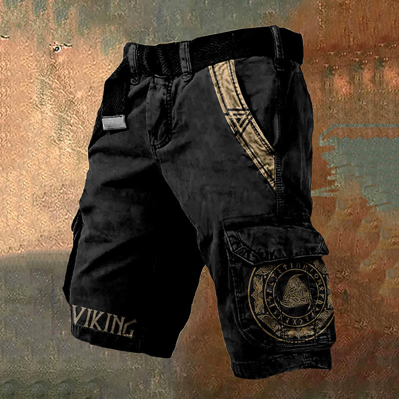 Worldnorse Viking Valknut Rune Dreifaches Horn von Odin Cargo-Shorts - US/UK/AU50, EU60 (5XL) - image 1