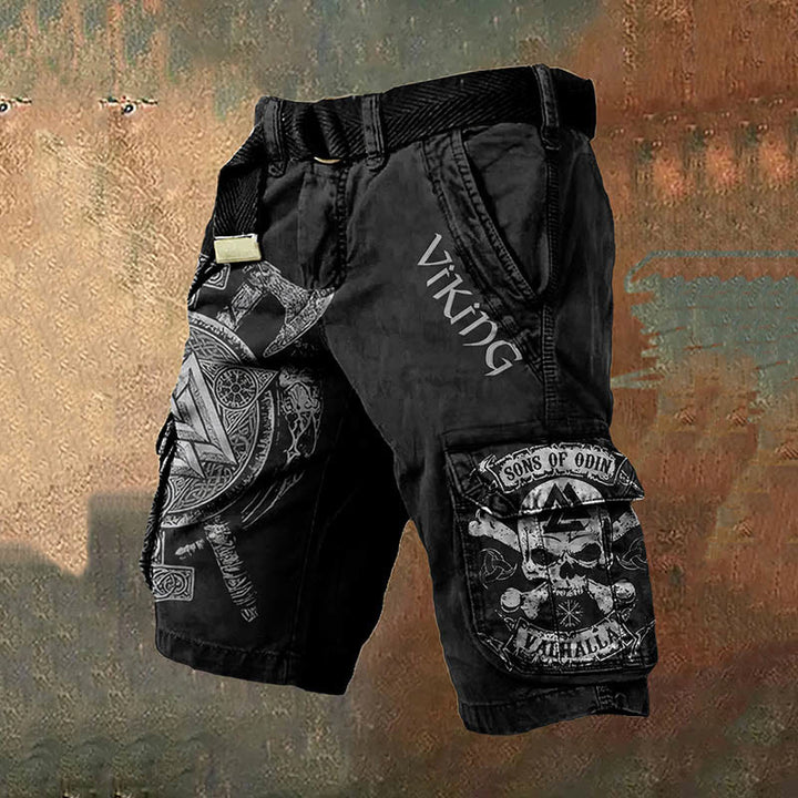 WorldNorse – Valknut – Cargo-Shorts mit Wikingeraxt - US/UK/AU50, EU60 (5XL) - image 1