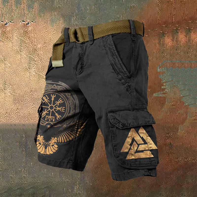 WorldNorse Valknut Vegvisir Cargo-Shorts - US/UK/AU50, EU60 (5XL) - image 0