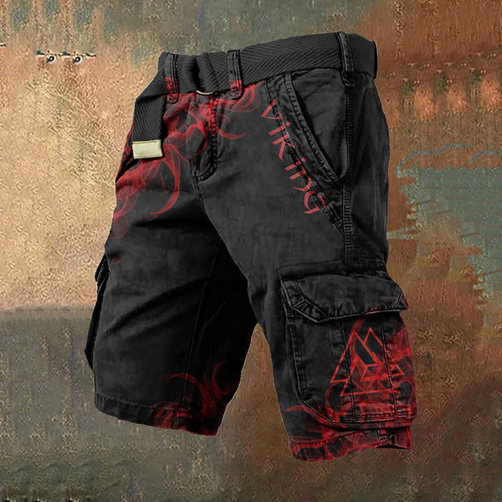 WorldNorse Viking Valknut Schwarze Cargo-Shorts - US/UK/AU50, EU60 (5XL) - image 0