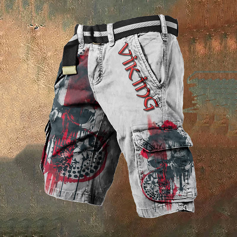 WorldNorse Cargo-Shorts mit Raven -Rabenschädelkopf - US/UK/AU50, EU60 (5XL) - image 1