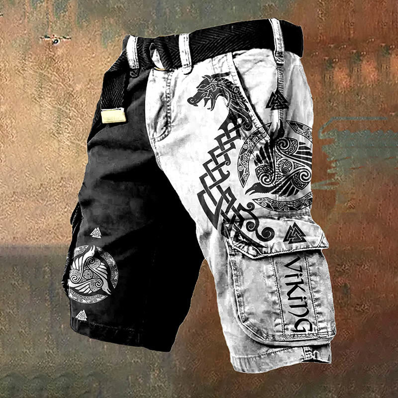WorldNorse Nordischer Drache Valknut Cargo-Shorts - US/UK/AU50, EU60 (5XL) - image 0
