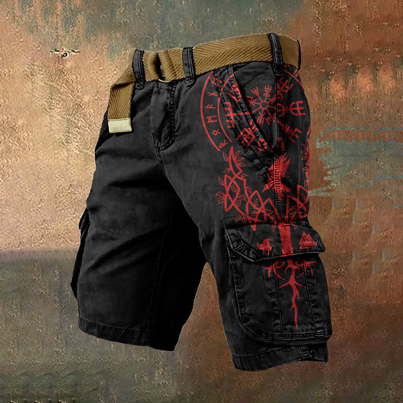 WorldNorse Vegvisir Huginn and Muninn Cargo-Shorts - US/UK/AU50, EU60 (5XL) - image 1