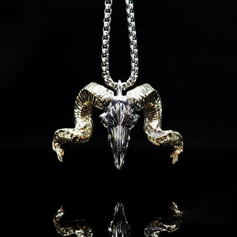 WorldNorse Halskette mit Schafskopf aus 925er Sterlingsilber - Halskette - image 0