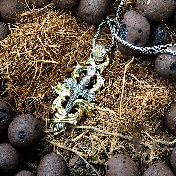 WorldNorse Halskette mit Girlandenkreuz aus 925er Sterlingsilber - image 5