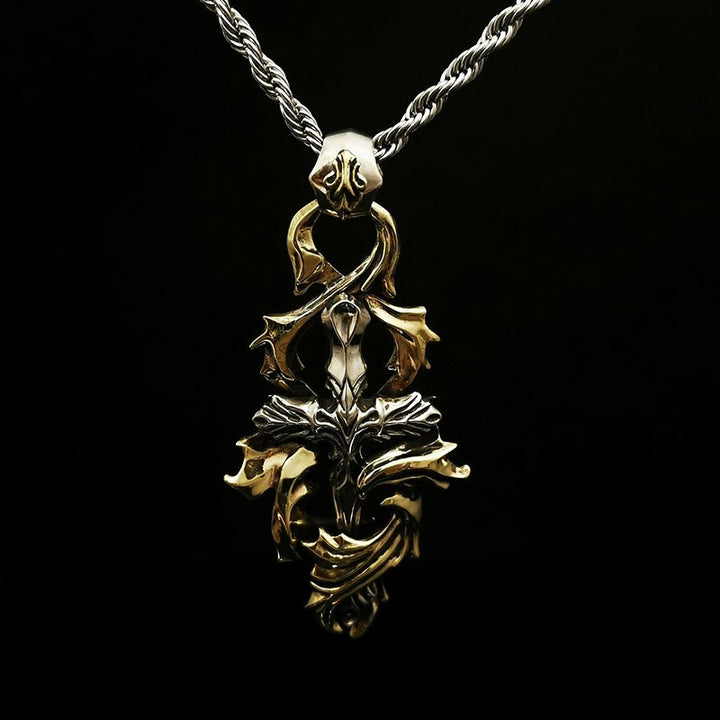 WorldNorse Halskette mit Girlandenkreuz aus handgefertigtem 925er Silber - Halskette - image 0