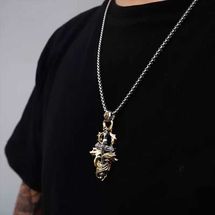 WorldNorse Halskette mit Girlandenkreuz aus 925er Sterlingsilber - image 3