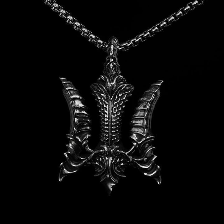 WorldNorse 925 Sterling Silber keltisch inspirierte Dreizack-Halskette - Halskette - image 0