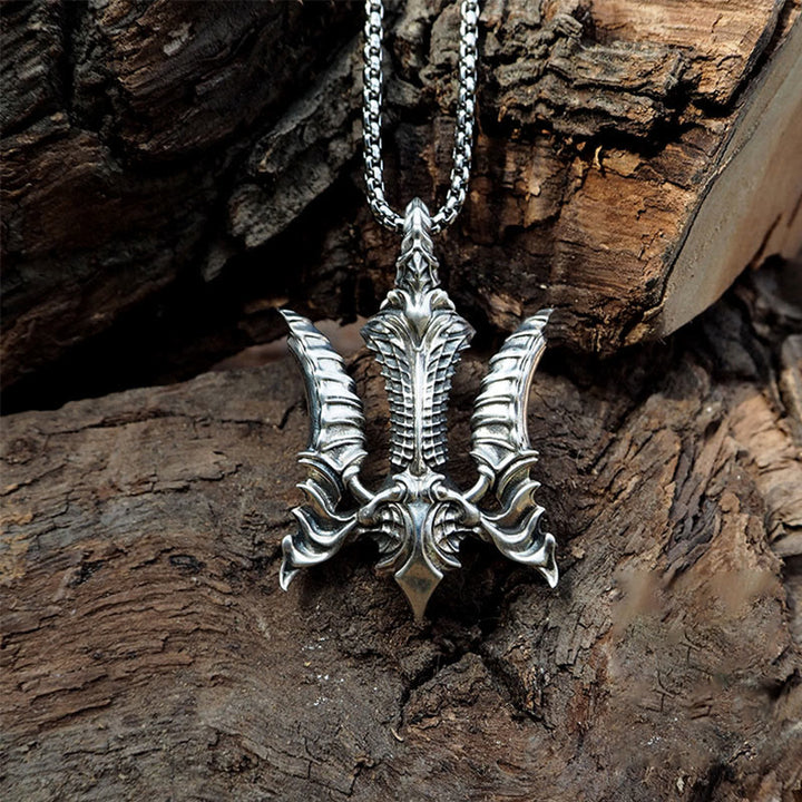 WorldNorse 925 Sterling Silber keltisch inspirierte Dreizack-Halskette - image 4