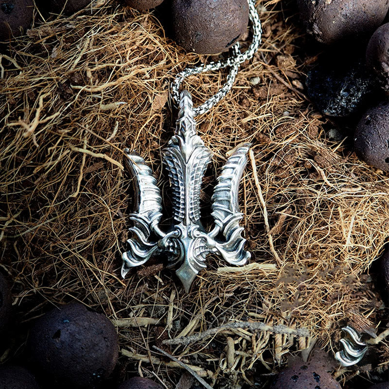 WorldNorse 925 Sterling Silber keltisch inspirierte Dreizack-Halskette - image 5