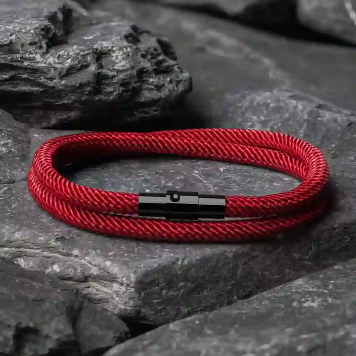 WorldNorse Minimalistisches geflochtenes Armband aus Edelstahl mit Magnetverschluss - image 11