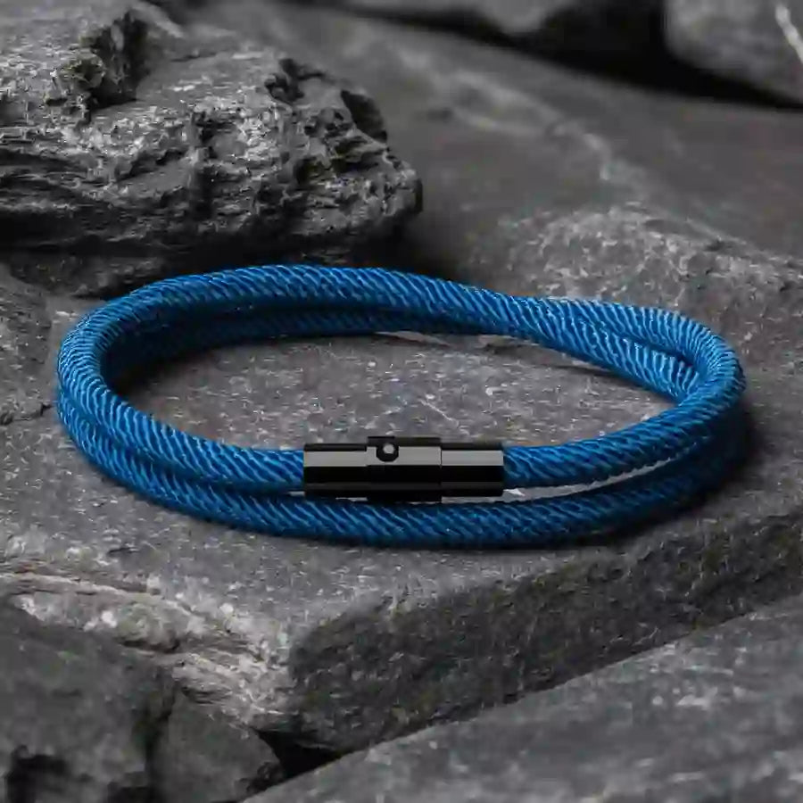 WorldNorse Minimalistisches geflochtenes Armband aus Edelstahl mit Magnetverschluss - image 13