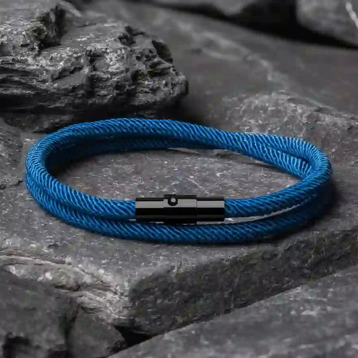 WorldNorse Minimalistisches geflochtenes Armband aus Edelstahl mit Magnetverschluss - image 13