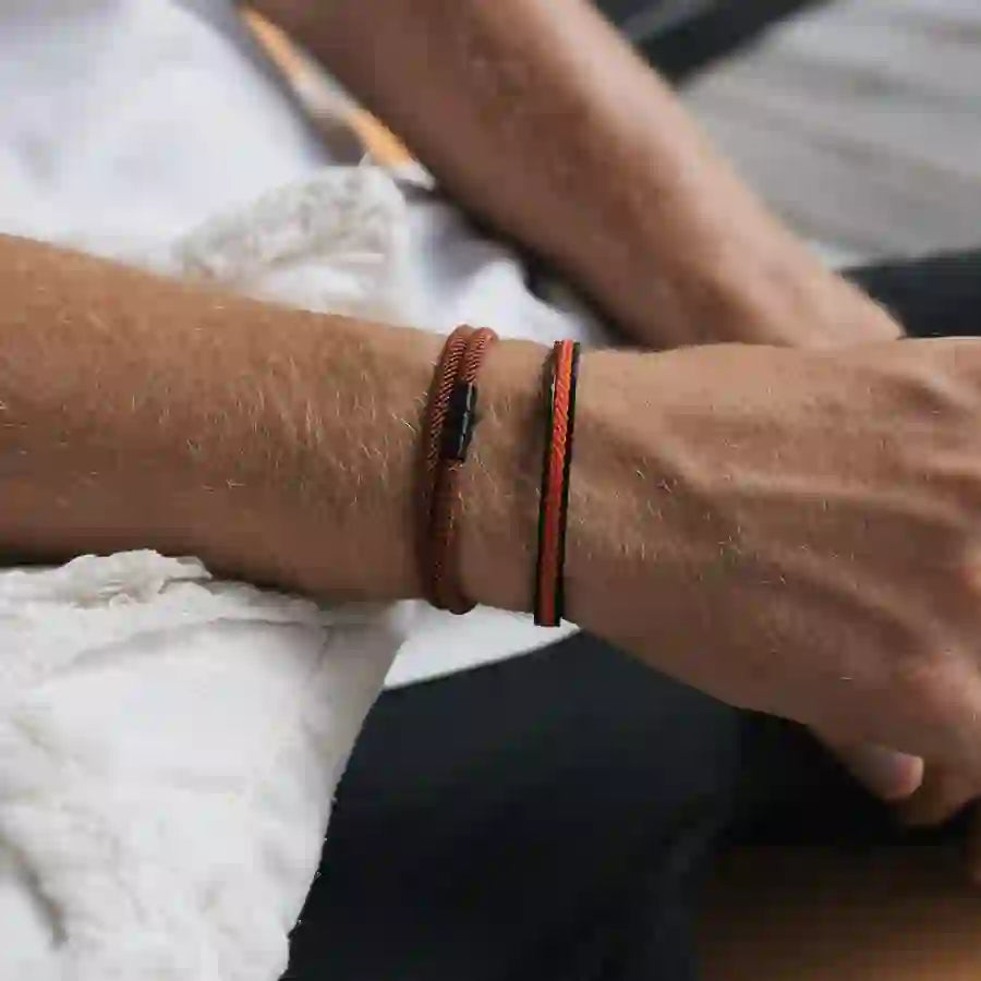 WorldNorse Minimalistisches geflochtenes Armband aus Edelstahl mit Magnetverschluss - Braun - L(45 cm) - image 17