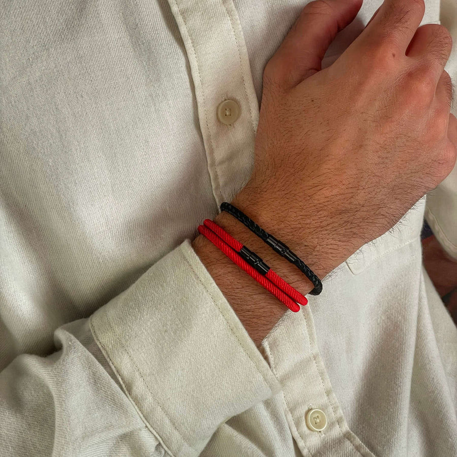 WorldNorse Minimalistisches geflochtenes Armband aus Edelstahl mit Magnetverschluss - image 20