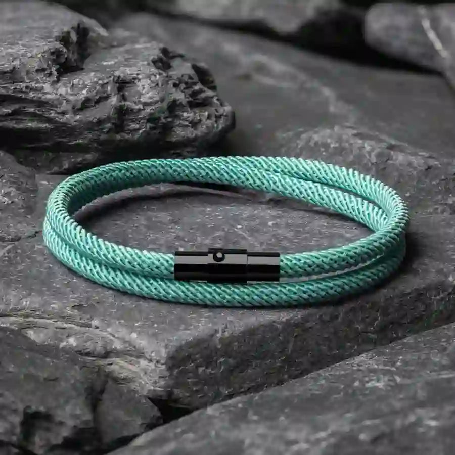 WorldNorse Minimalistisches geflochtenes Armband aus Edelstahl mit Magnetverschluss - image 27