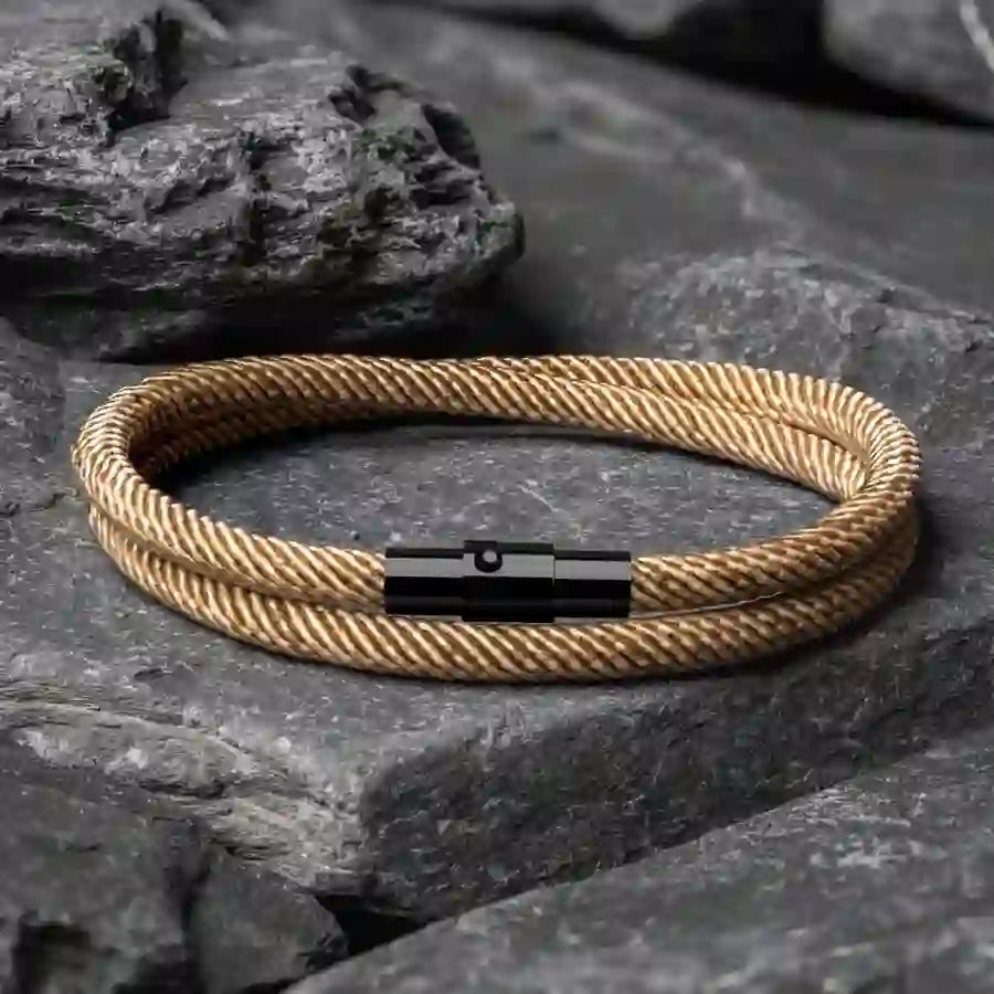 WorldNorse Minimalistisches geflochtenes Armband aus Edelstahl mit Magnetverschluss - image 40