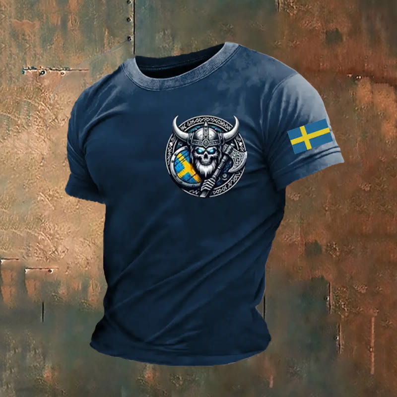 WorldNorse Wikinger Axt Keltischer Knoten T-Shirt - Marineblau - US/UK/AU50, EU60 (5XL) - image 2