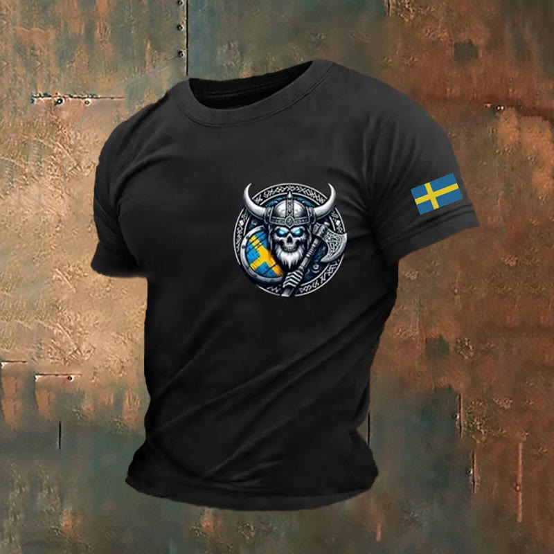 WorldNorse Wikinger Axt Keltischer Knoten T-Shirt - Schwarz - US/UK/AU50, EU60 (5XL) - image 0
