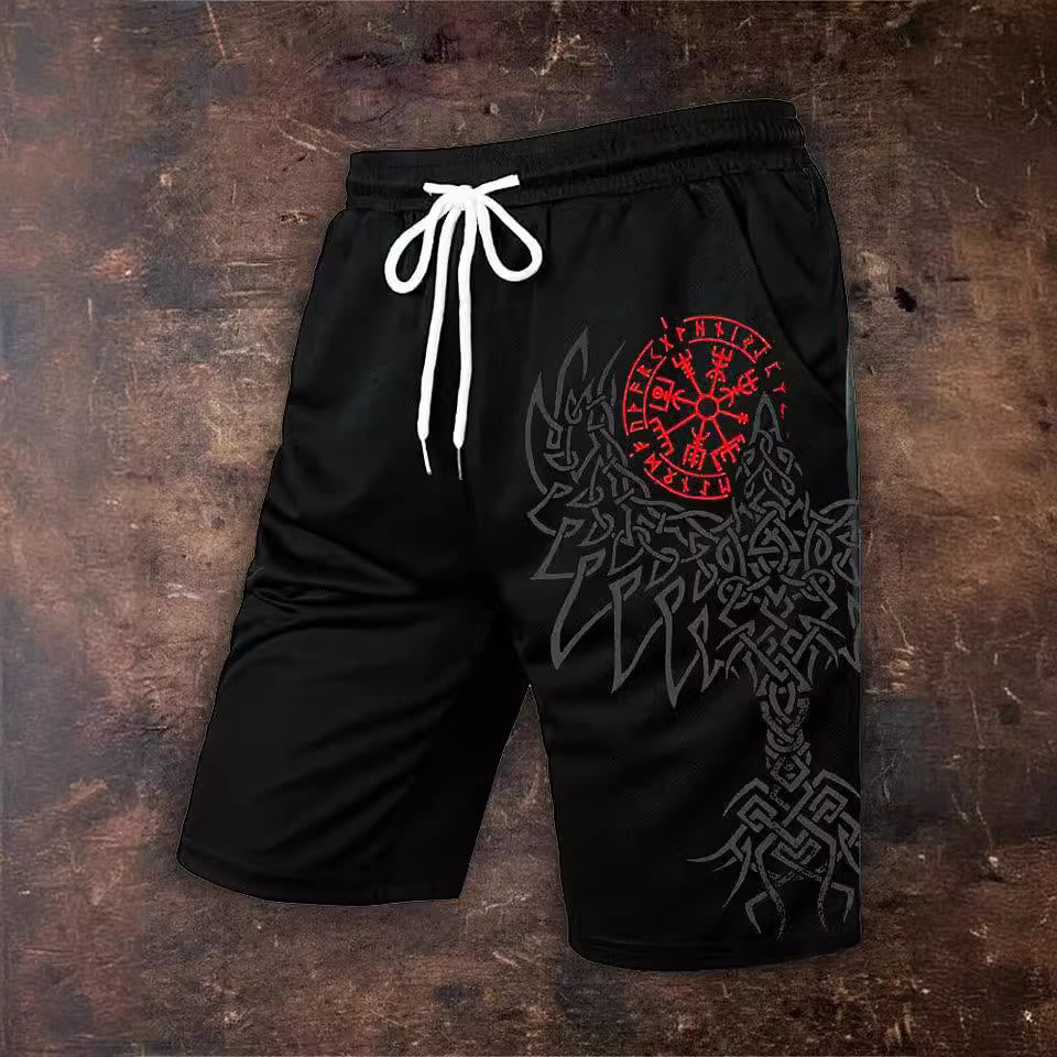 WorldNorse Vegvisir Raven Shorts - Rot - US/UK/AU54，EU64 (7XL) - image 0