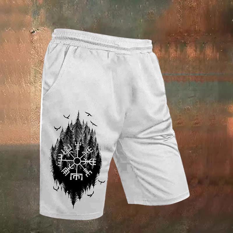 WorldNorse Viking Forest Vegvisir Shorts - US/UK/AU54，EU64 (7XL) - image 0