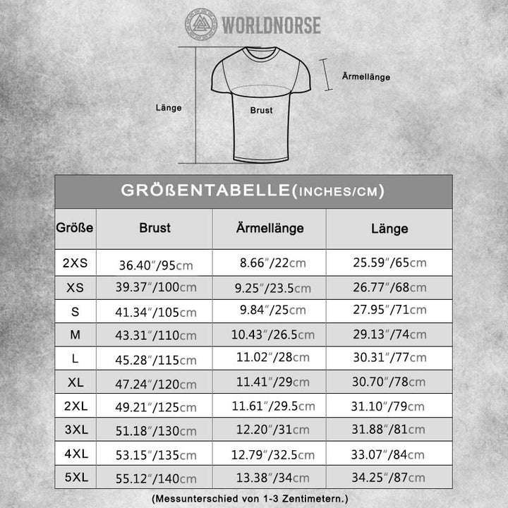 WorldNorse Mystic T-Shirt mit Rune und Oktopus-Print