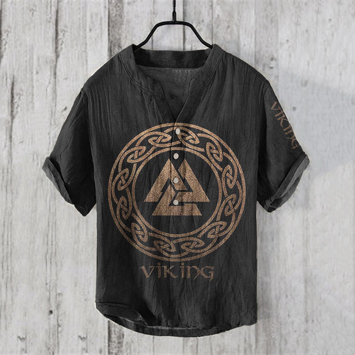 WorldNorse Wikinger Keltischer Knoten Valknut Freizeithemd - US/UK/AU50, EU60 (5XL) - image 1