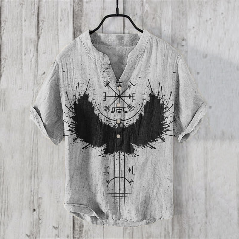 WorldNorse Wing Spread Eagle Vegvisir Freizeithemd - US/UK/AU50, EU60 (5XL) - image 1