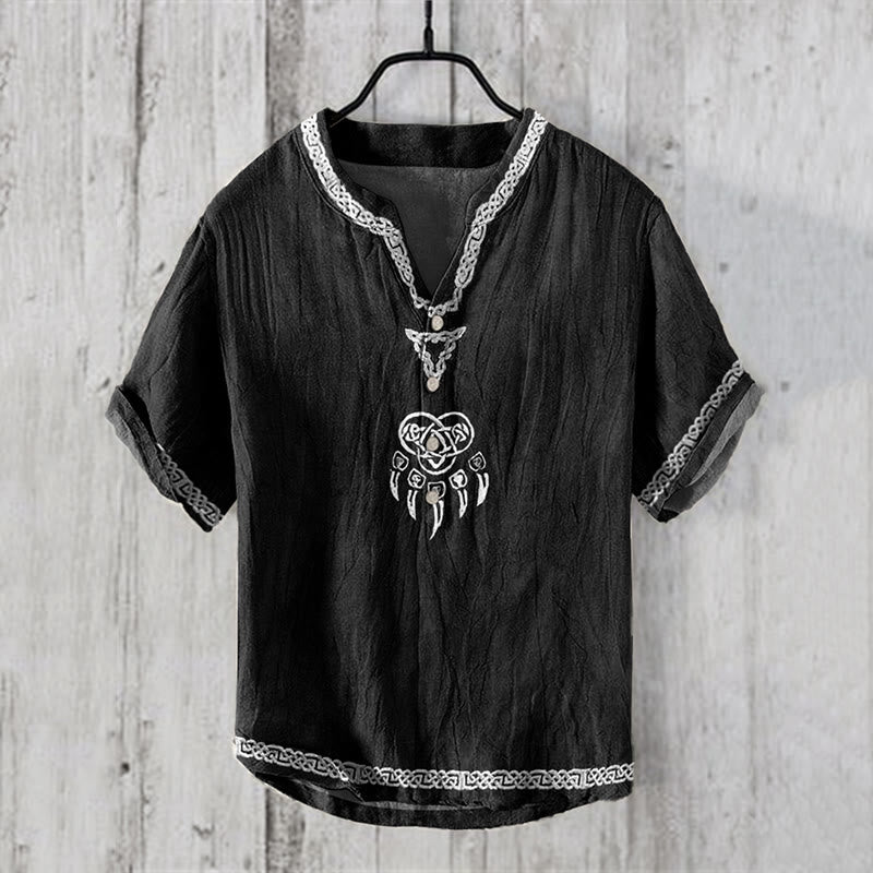 WorldNorse Wikinger Bär Keltischer Knoten Freizeithemd - US/UK/AU50, EU60 (5XL) - image 0