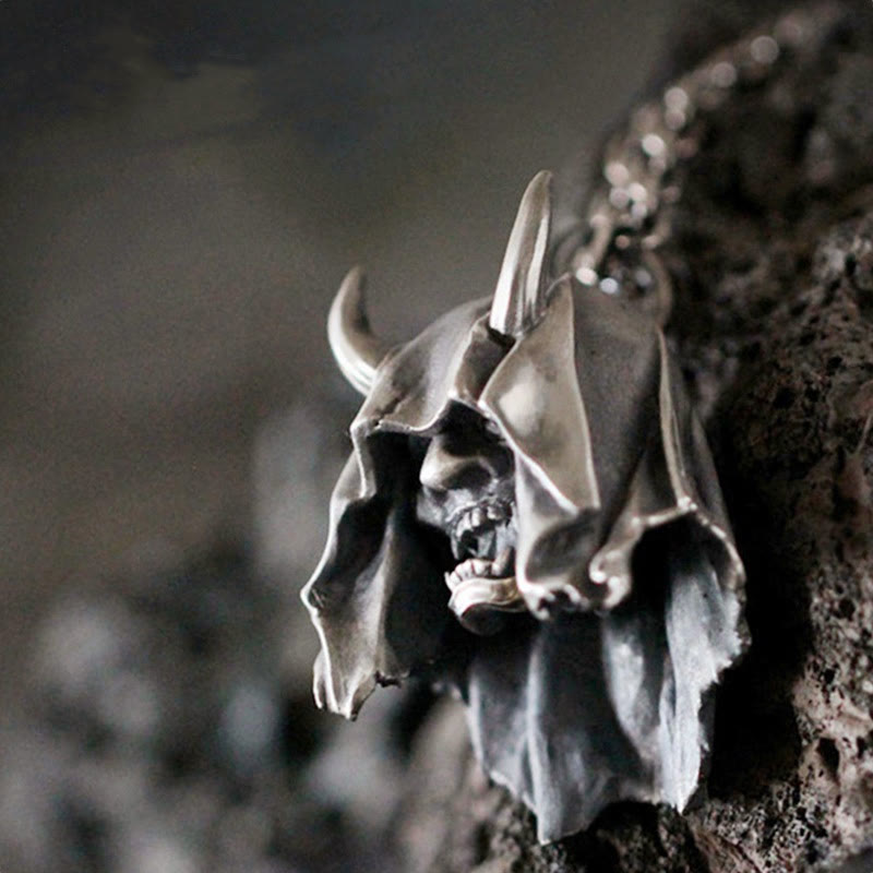 WorldNorse Gothic Dämonenschädel-Halskette