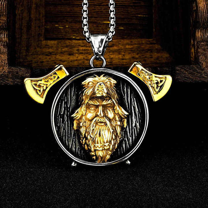 WorldNorse Helm der Ehrfurcht Wikinger-Streitaxt-Halskette