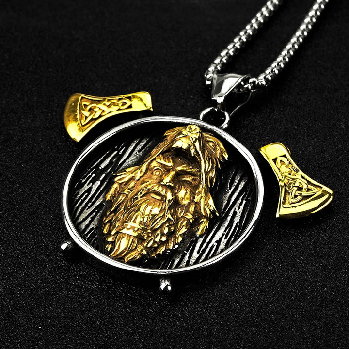 WorldNorse Helm der Ehrfurcht Wikinger-Streitaxt-Halskette