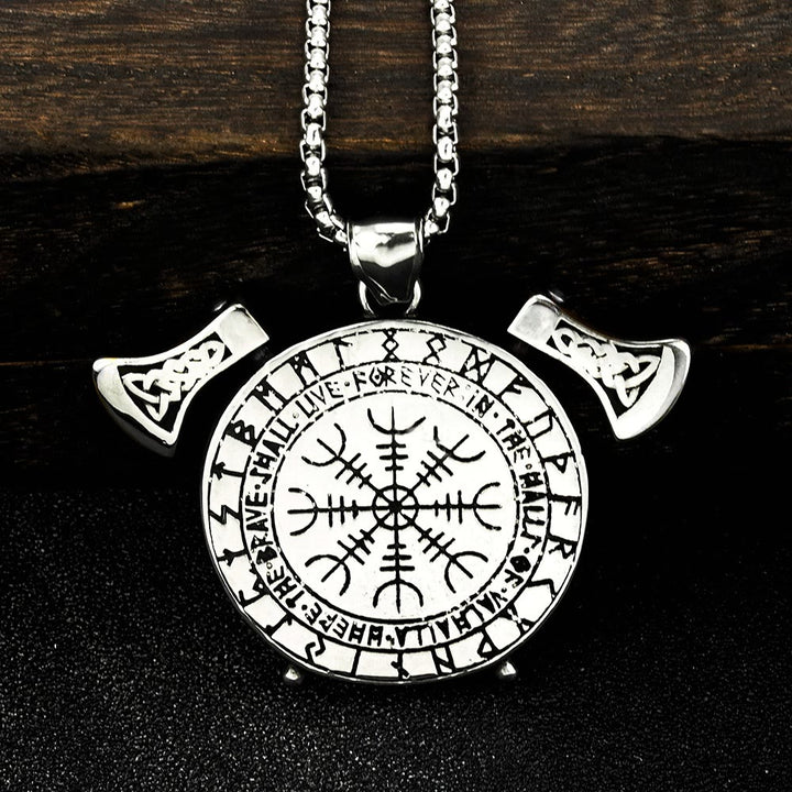 WorldNorse Helm der Ehrfurcht Wikinger-Streitaxt-Halskette