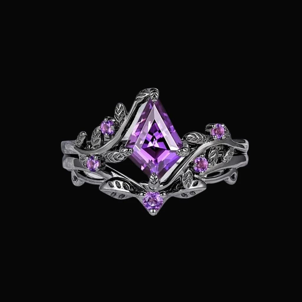 WorldNorse Edler Weisheitsring mit Amethyst-Ouvertüre - 62mm - image 0