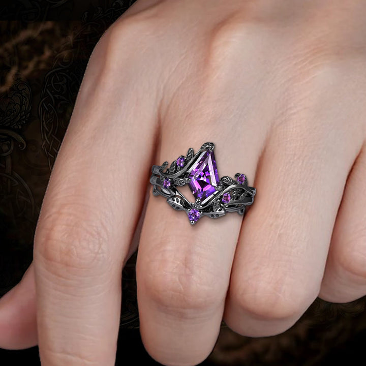 WorldNorse Edler Weisheitsring mit Amethyst-Ouvertüre - image 2