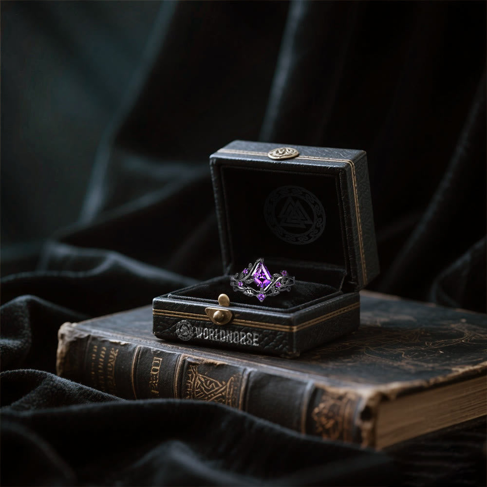 WorldNorse Edler Weisheitsring mit Amethyst-Ouvertüre - image 4