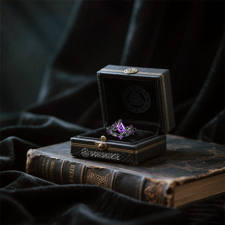 WorldNorse Edler Weisheitsring mit Amethyst-Ouvertüre - image 4