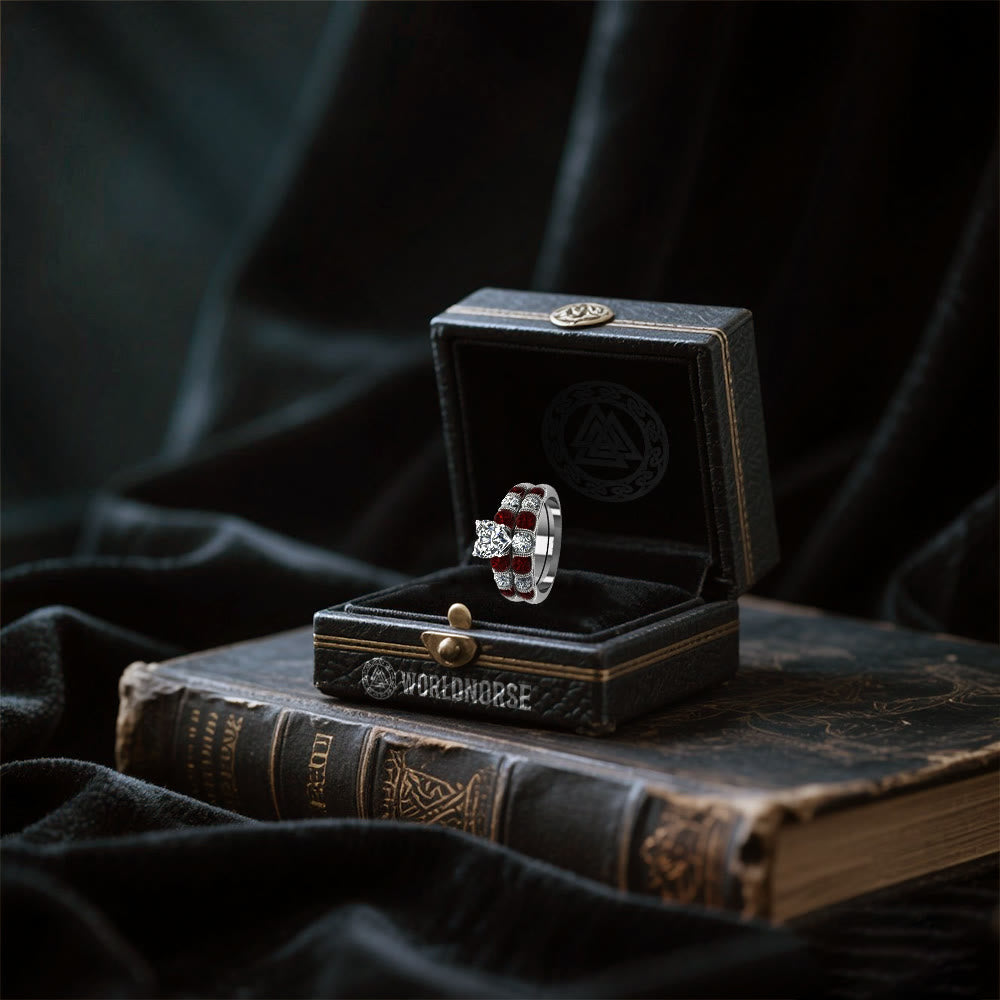 WorldNorse Freyjas Herz-Granatring - image 4