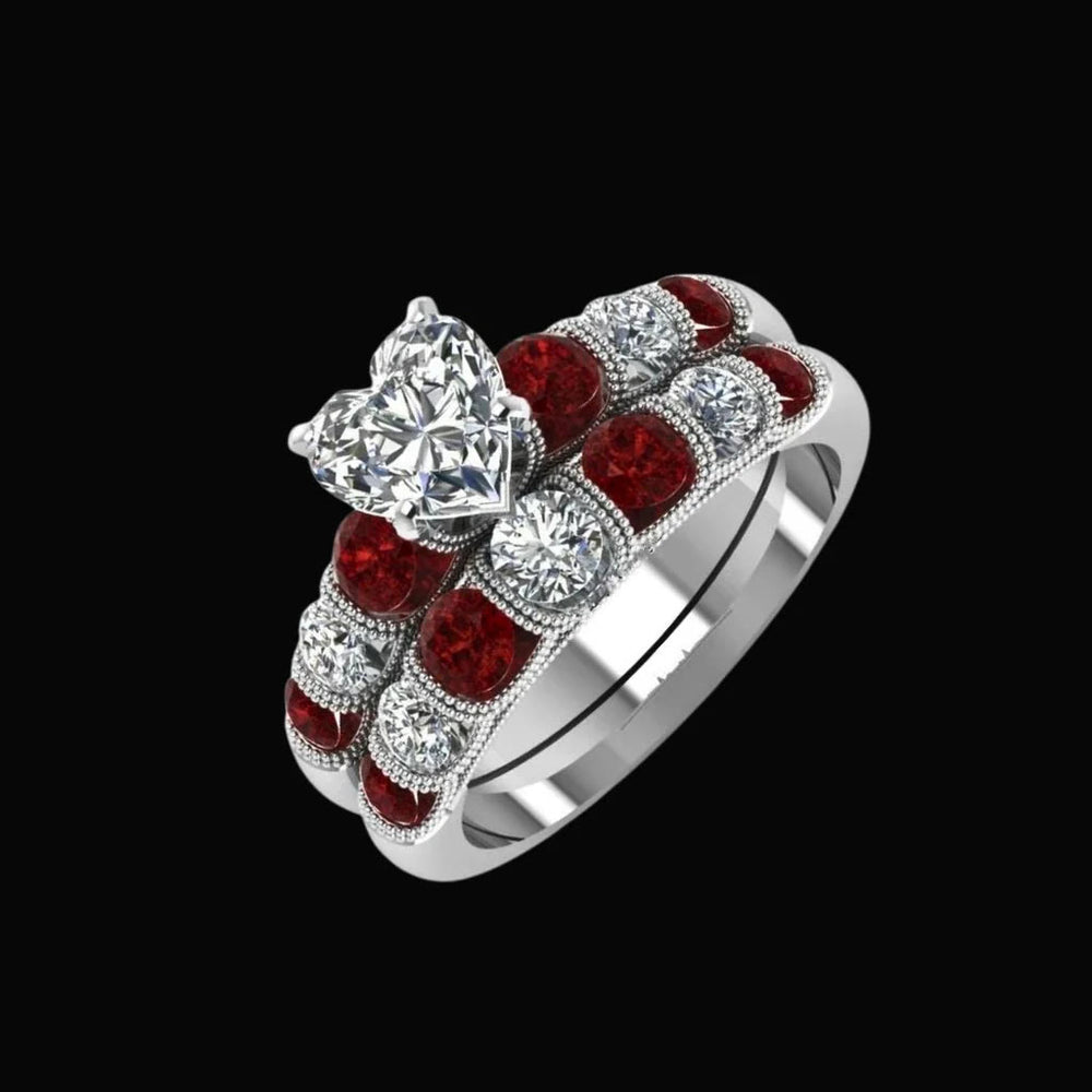 WorldNorse Freyjas Herz-Granatring - image 1