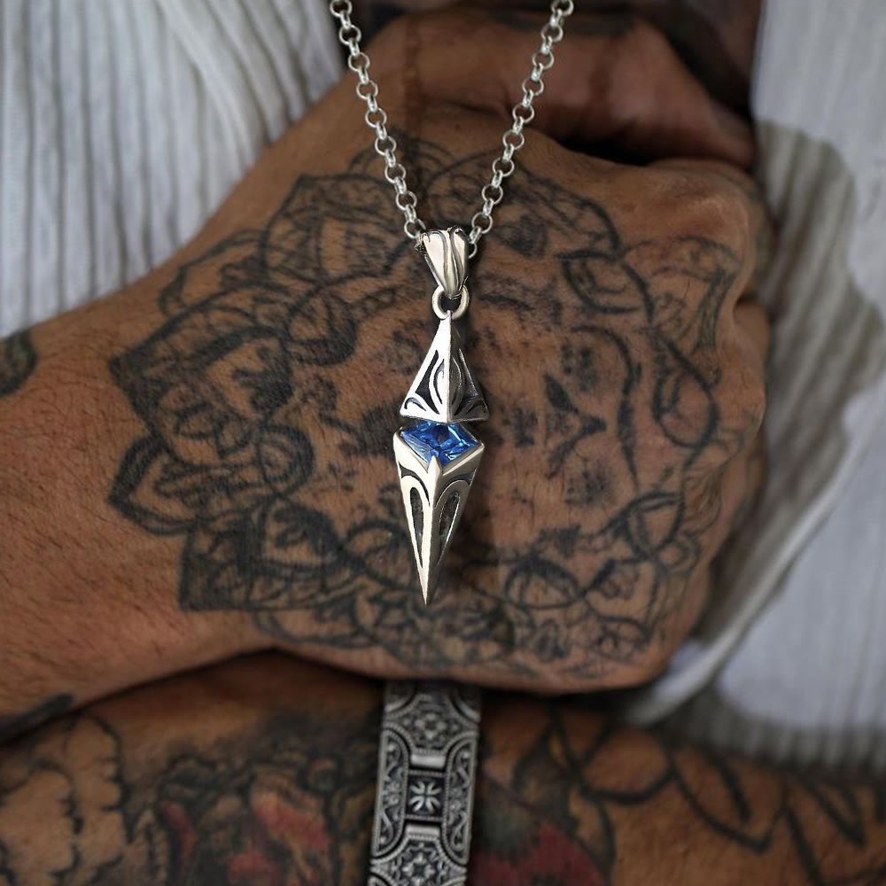 WorldNorse Halskette mit Saphir-Anhänger „North Star Guidance“ - image 5