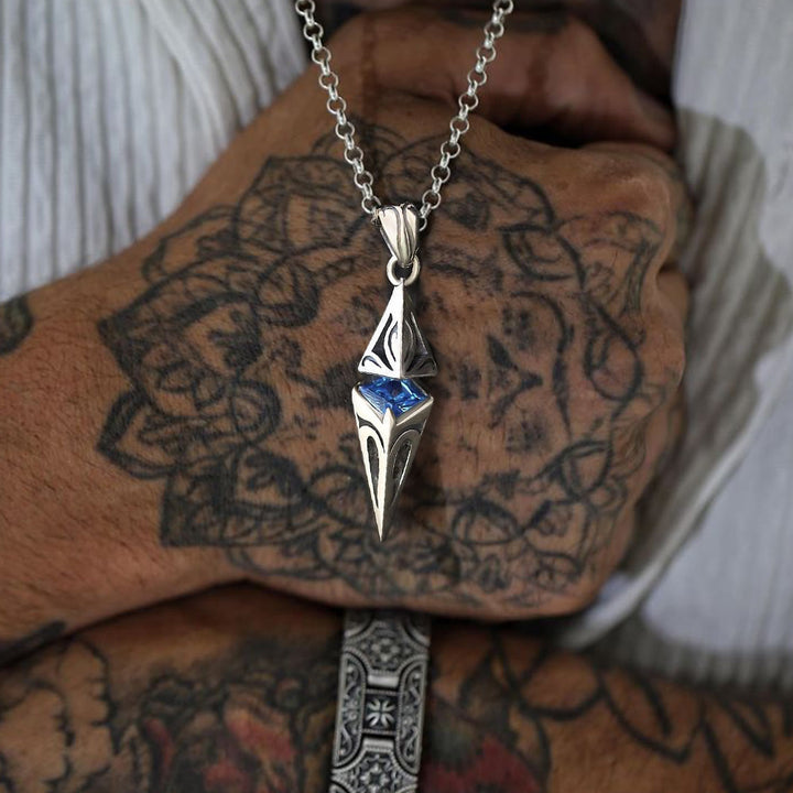 WorldNorse Halskette mit Saphir-Anhänger „North Star Guidance“ - image 5