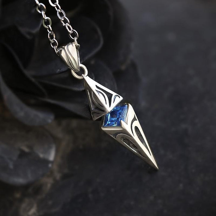 WorldNorse Halskette mit Saphir-Anhänger „North Star Guidance“ - image 2
