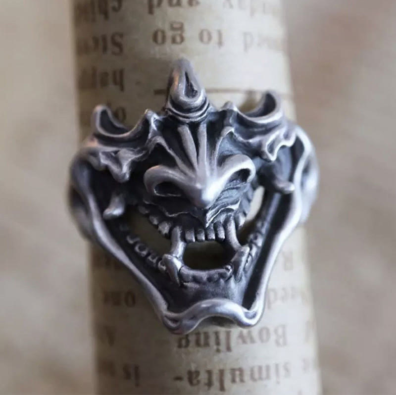 WorldNorse Pharao Totenmaske Siegelring Verstellbar