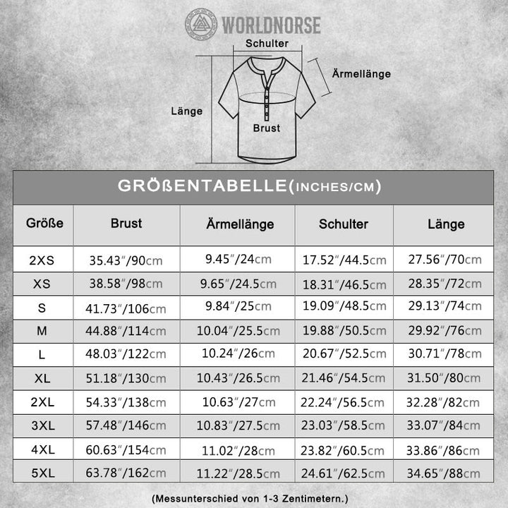 WorldNorse Valknut Vegvisir Rune Leinen Freizeithemd - image 1