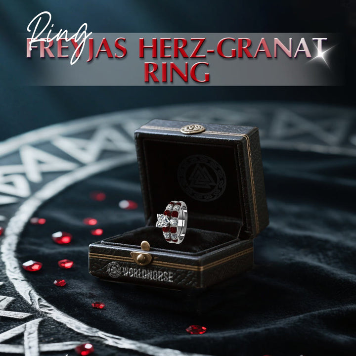 WorldNorse Freyjas Herz-Granatring - image 3