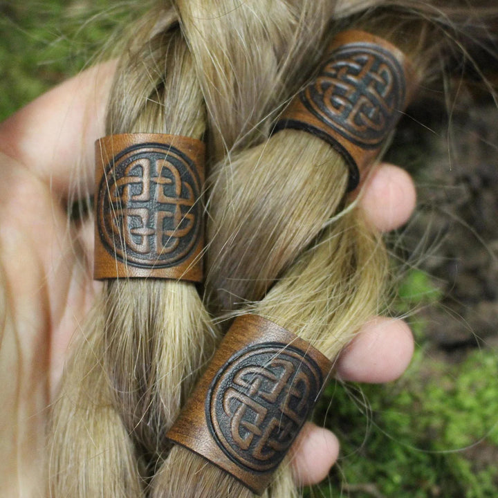 WorldNorse Keltische Lederperle für Haare/Bart