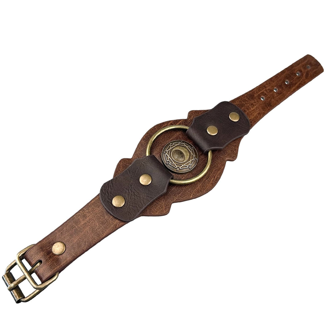 WorldNorse Retro-Armreif aus Leder mit Wikinger-Runen - image 4