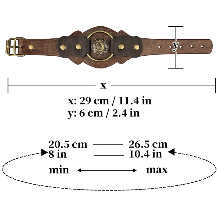 WorldNorse Retro-Armreif aus Leder mit Wikinger-Runen - image 5